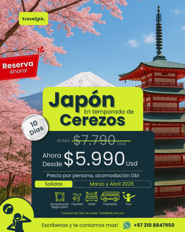 Japon temporada de cerezos 2026
